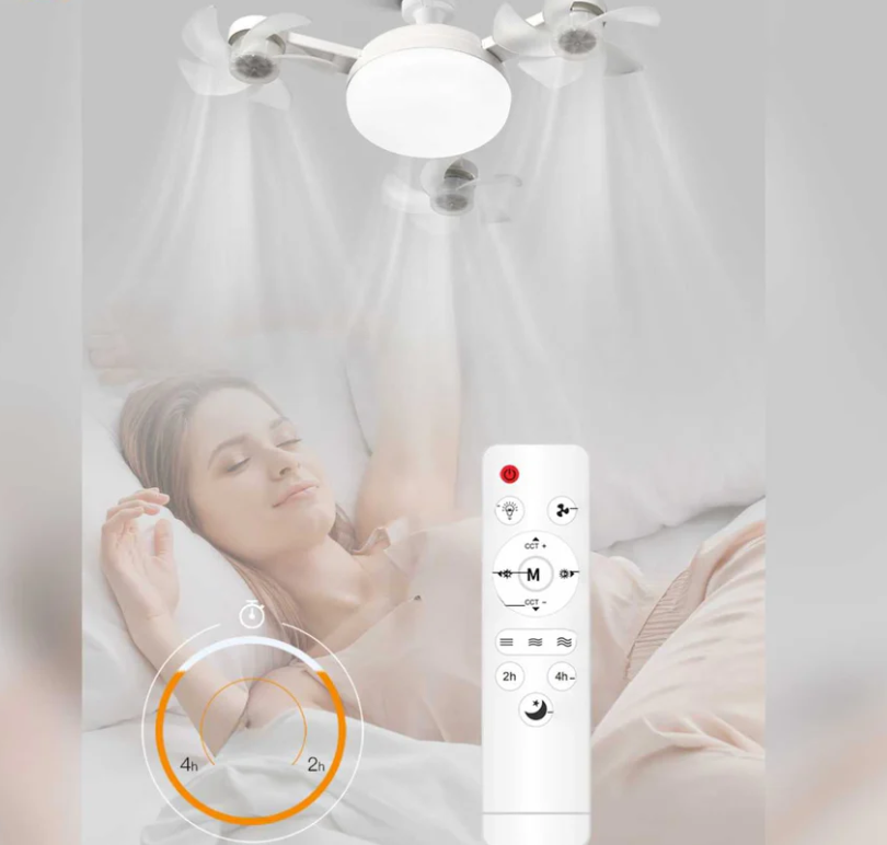 Nowy wentylator sufitowy z lampą na gniazdo E27
